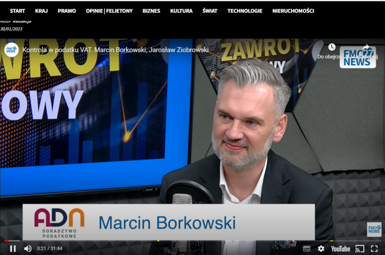 Marcin Borkowski – Kontrola w podatku VAT